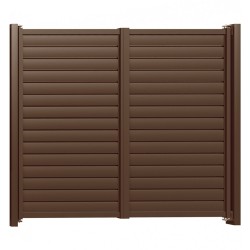 Porți din aluminiu Hector 4 m 1,8 m Maro închis Aluminiu Fără vârf Auto Culisante