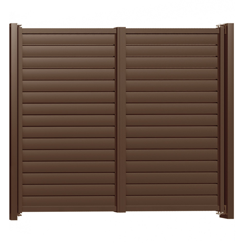 Porți culisante din aluminiu Hector 4x1,8 m maro închis
