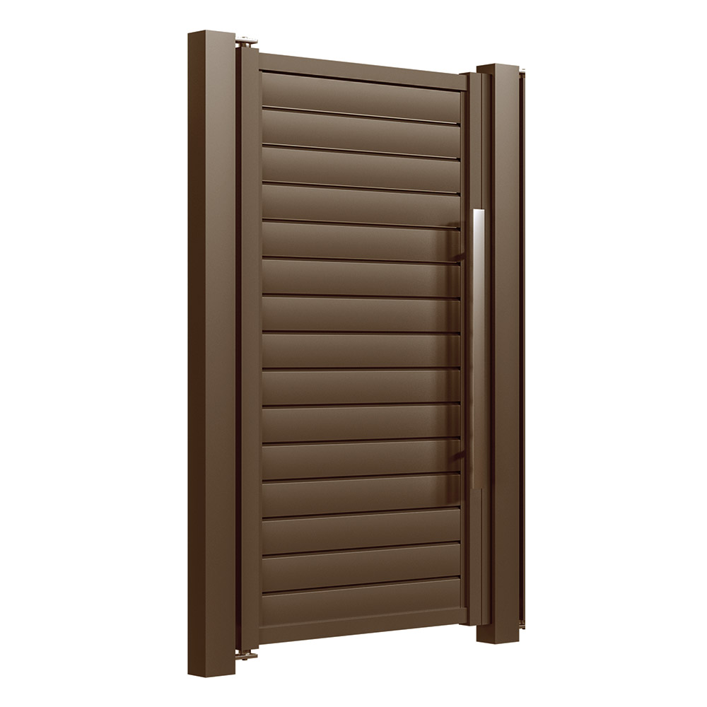 Porți pietonale din aluminiu Hector 1,2x1,8 m maro închis