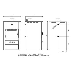 Sobă pentru încălzit Prity K2CPW10 16 kW-4
