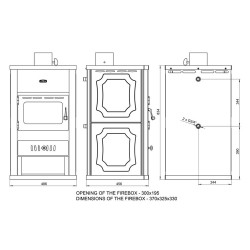 Sobă pentru încălzit standard Prity S1W10 16 kW-2