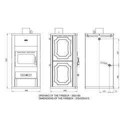 Sobă pentru încălzit standard Prity S3W13 18 kW-3