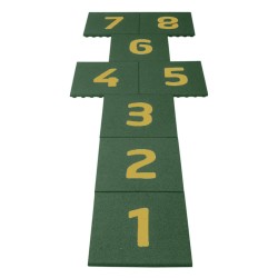 Pavele cauciuc tip șotron plane Colonial 50 x 50 cm 2 cm Verde Beton