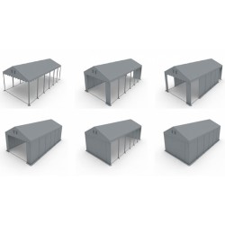 Cort profesional evenimente extra Ambrus 5x12 m alb peste 50 persoane-3