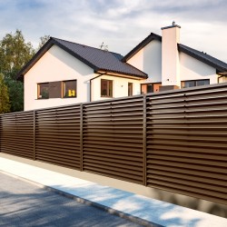Gard aluminiu tip jaluzea Abel 1,93x2 m fără stâlpi-1