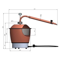 Cazan țuică 10 L hobby Godet-6