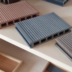 Pardoseală exterioară WPC pentru uz casnic 14,5 x 2,1 x 240 cm Gri-11