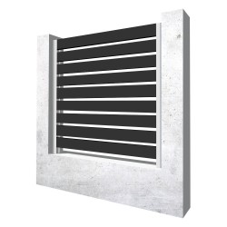 Panou gard aluminiu Valter 1,2x2 m - distanță între lamele 22 mm-1