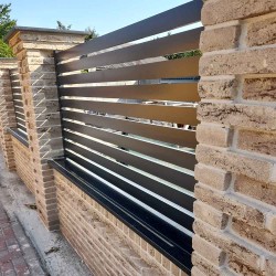 Panou gard aluminiu Valter 1,2x2 m - distanță între lamele 22 mm-2