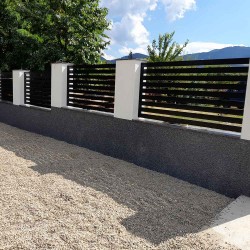 Panou gard aluminiu Valter 1,2x2 m - distanță între lamele 22 mm-3