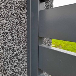 Panou gard aluminiu Valter 1,2x2 m - distanță între lamele 22 mm-6