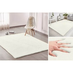 Covor plușat antiderapant Velvet 2x3 m alb-1