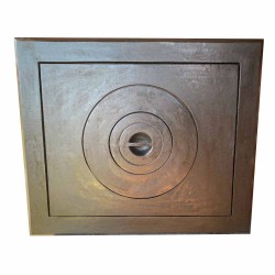 Plită din fontă pentru sobă Malin 57x67 cm cu ramă-1