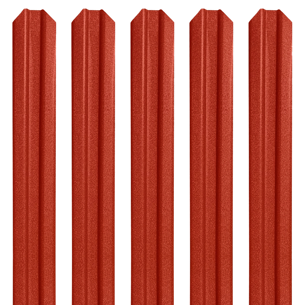 Șipcă metalică gard Miriam 0,5 mm x 8,5 cm roșu maro mat