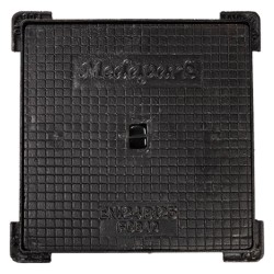 Capac canalizare din fontă pătrat 42 x 42 cm B125-2
