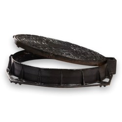 Capac canalizare din fontă rotund 80,5 cm D400 cu închizător-3