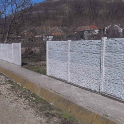 Gard beton Industrial Carlos stâlpi cu model piatră 1,6 m-3