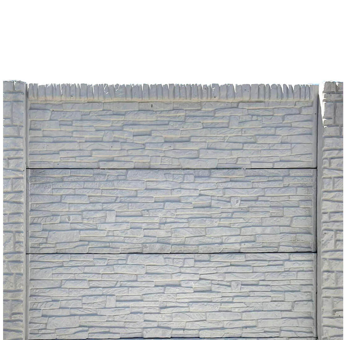 Gard beton Carlos cu stâlpi simpli 2 m