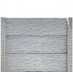 Gard beton Carlos stâlpi cu model cărămidă 1,5 m-1