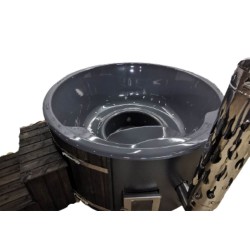 Ciubăr din fibră de sticlă Alan 2 m + Sobă integrată din inox, curățare clor-3