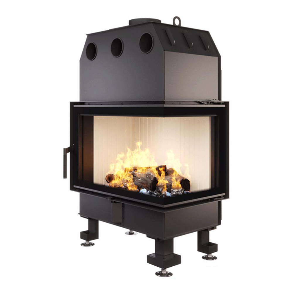 Focar șemineu Saven din oțel cu sticlă laterală dreapta 75х50х47 cm, 14,7 kW