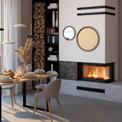Focar șemineu Saven din oțel cu sticlă laterală dreapta 75х50х47 cm, 14,7 kW-4