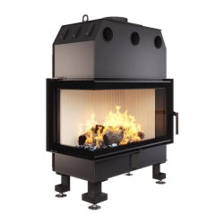 Focar șemineu Saven din oțel cu sticlă laterală stânga 85х50х47 cm, 22 kW-1