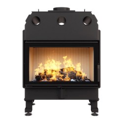 Focar șemineu Saven din oțel cu sticlă standard 80х50 cm, 16,8 kW-1