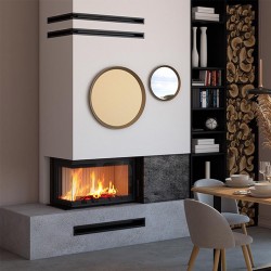 Focar șemineu Saven din oțel cu sticlă laterală stânga 75х50х47 cm, 14,7 kW-1