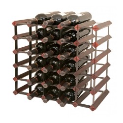 Suport lemn băițuit și metal Faruni 30 sticle vin-2