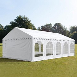 Cort grădină alb premium cu protecție UV Delta Plus 5x10 m-2