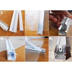Profil Eros din aluminiu pentru prindere folie dublă solar-4