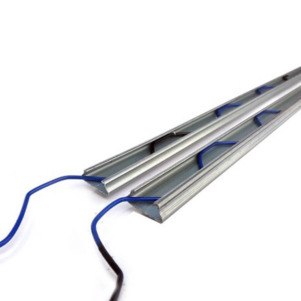 Baghetă metalică Adania cu sârmă ondulată plastifiată pentru prindere folie solar