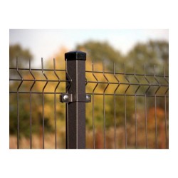 Stâlp zincat plastifiat Rayna pentru gard bordurat, 60x40 mm, 180 cm, gri antracit-2