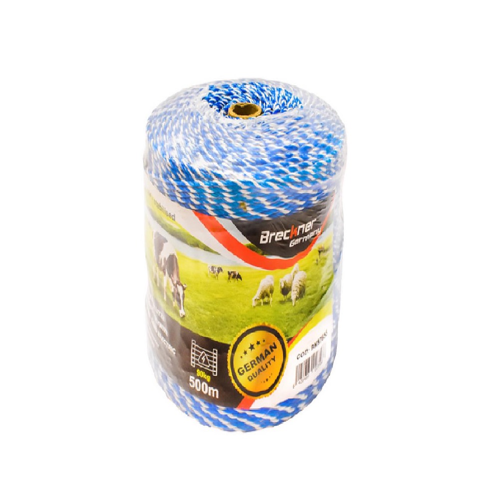 Rolă fir gard electric Zaira, alb - albastru 500 m