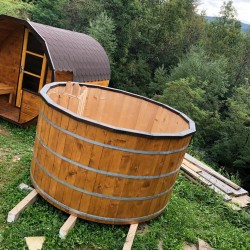 Ciubăr lemn cu apă fierbinte Maris 1,9 m, 5-6 persoane + Cadou Accesorii-3