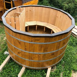 Ciubăr lemn cu apă fierbinte Maris 2,4 m, 10-12 persoane + Cadou Accesorii-2