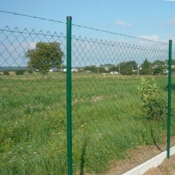 Plasă gard sârmă împletită oțel zincat plastificat Agata 2,5 mm, ochi 50 mm, 15 m-1