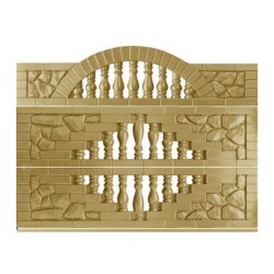 Matriță gard beton ABS Leopold 200x30 cm - nouă-3