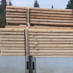 Lambriu semirotund din lemn tip buștean pentru cabane, 70 mm x 140 mm x 3 m-3