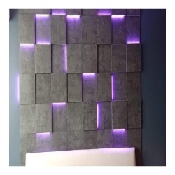 Panou decorativ ipsos 3D Evan model cub LED, 40x40 cm-5