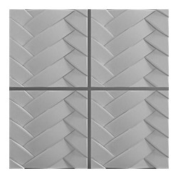 Panou decorativ ipsos Evan model împletit, 50x50 cm-3