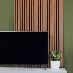 Panou riflaj din lemn de stejar Artemis 250x48 cm suport plută albă-9
