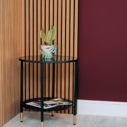 Panou riflaj din lemn de stejar Artemis 250x48 cm suport plută albă-14