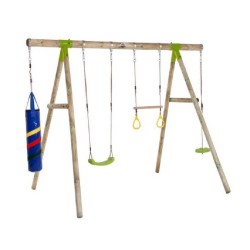 Leagăn din lemn pentru copii Capuchin Plum, 4 locuri-1