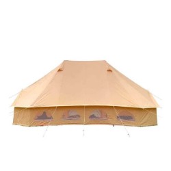 Cort glamping pentru 4 anotimpuri Oliver 4x6 m, pânză Oxford, 4-12 persoane-2