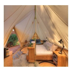 Cort glamping pentru 4 anotimpuri Oliver 4x6 m, pânză Oxford, 4-12 persoane-6
