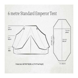 Cort glamping pentru 4 anotimpuri Oliver 4x6 m, pânză Oxford, 4-12 persoane-8