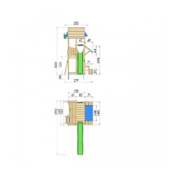 Loc de joacă Jungle Gym - Turn Barn + Modul Bridge (BB)-4