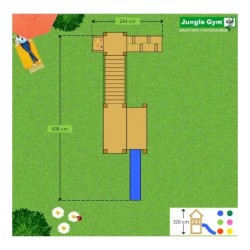 Loc de joacă Jungle Gym - Turn Barn + Modul Bridge (BB)-9